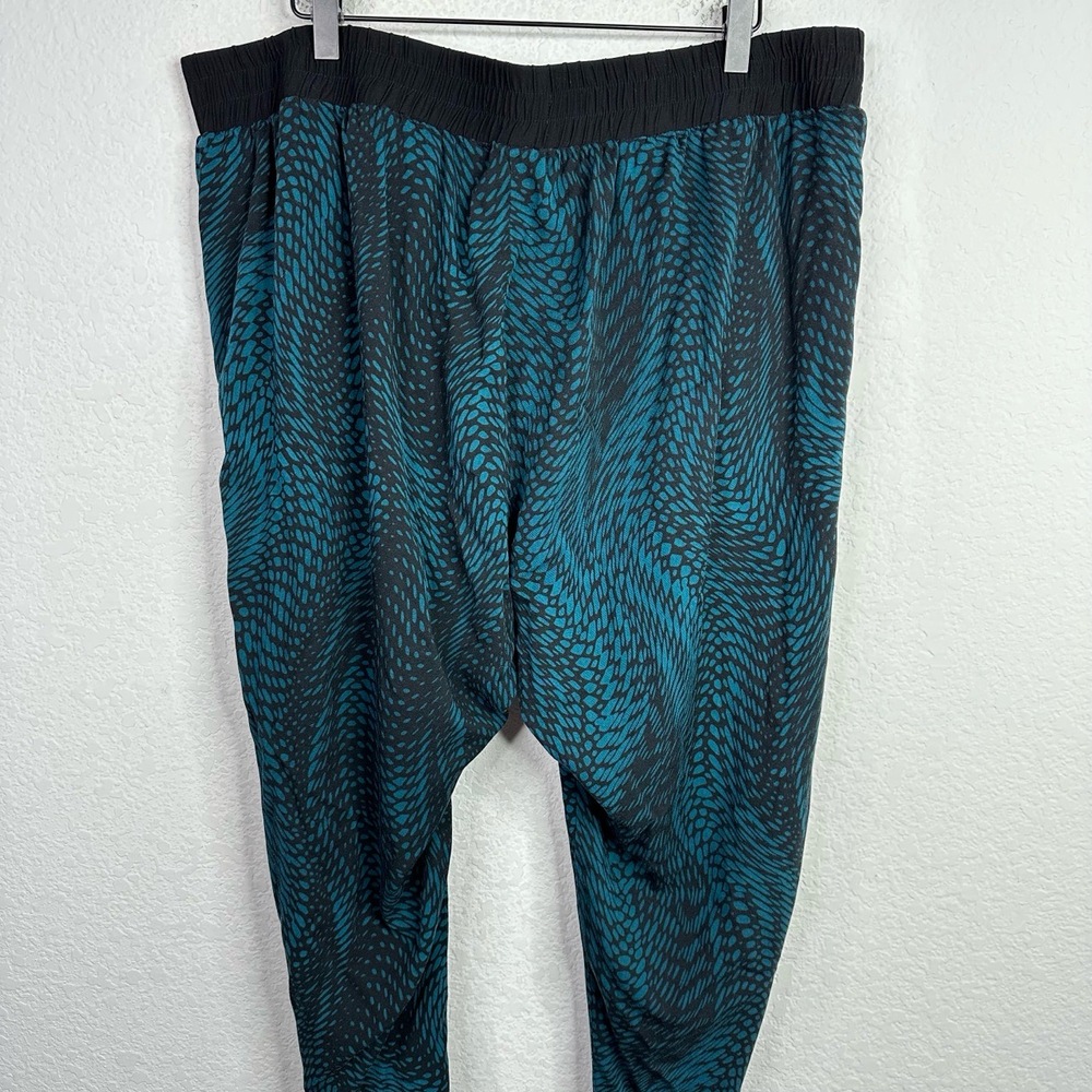 Torrid Pants Womens 2X Black Teal Abstract Drawstring Lounge Boho Relaxed Jogger - Picture 4 of 7